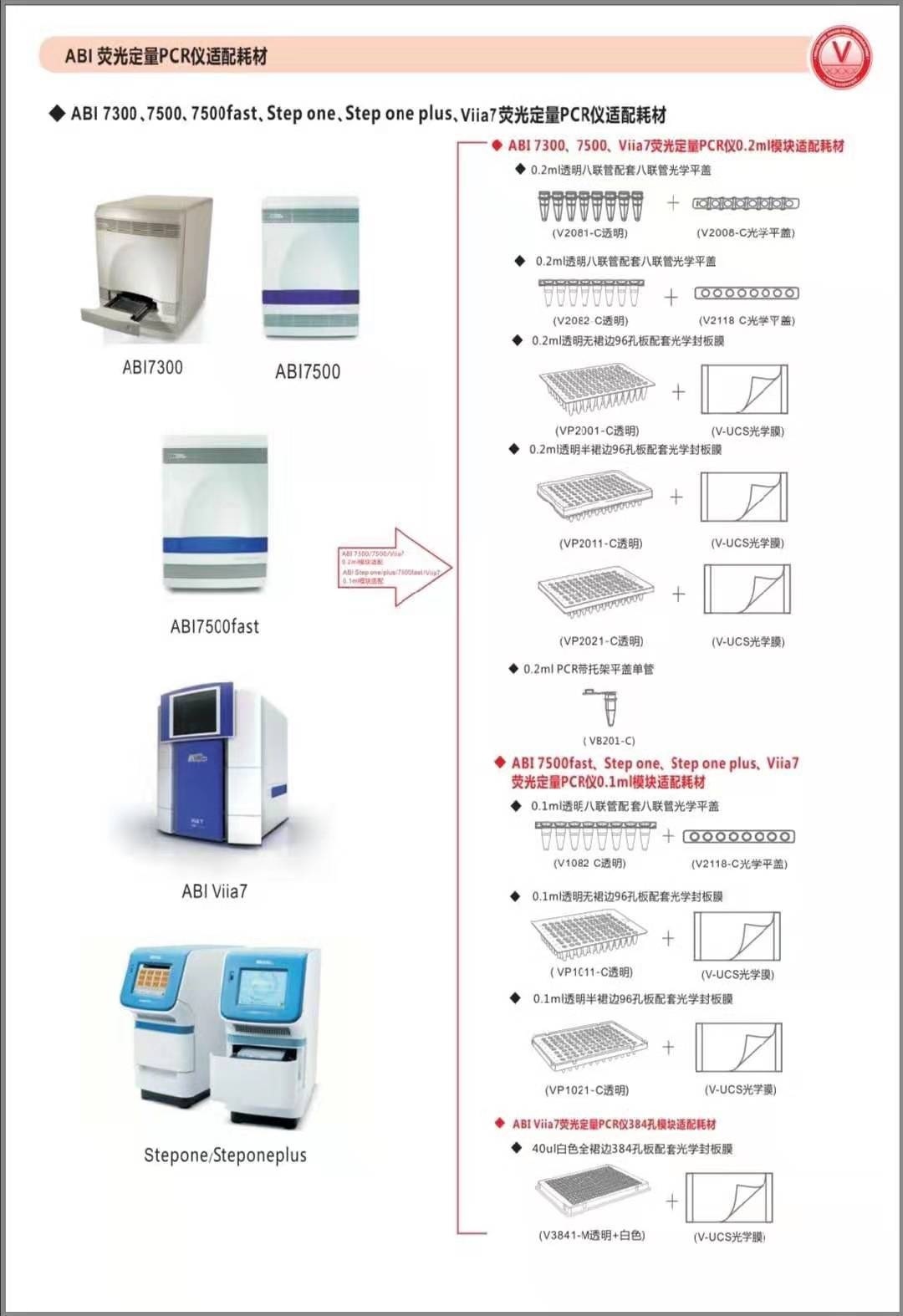 0.2mlPCR8联管配荧光定量PCR八联管平盖V2081-C