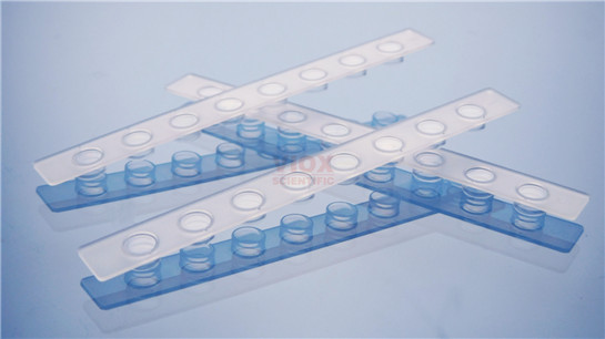 0.2ml乳白色8联管配荧光定量PCR八联管平盖V2082-M