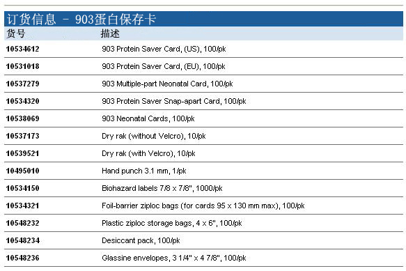 Whatman 沃特曼 903蛋白保存卡