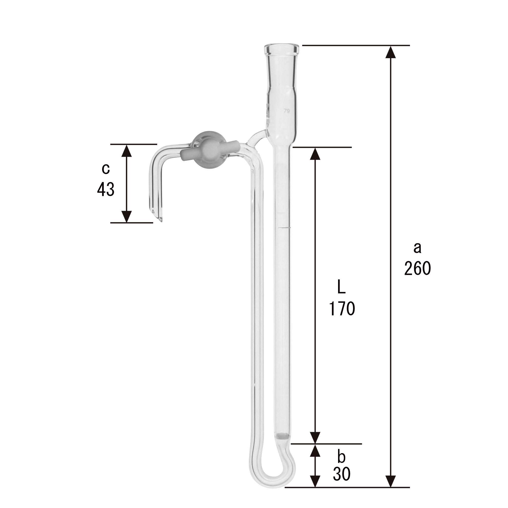 SPCクロマト管 PTFEコック付 12mm - 柴田科学株式会社