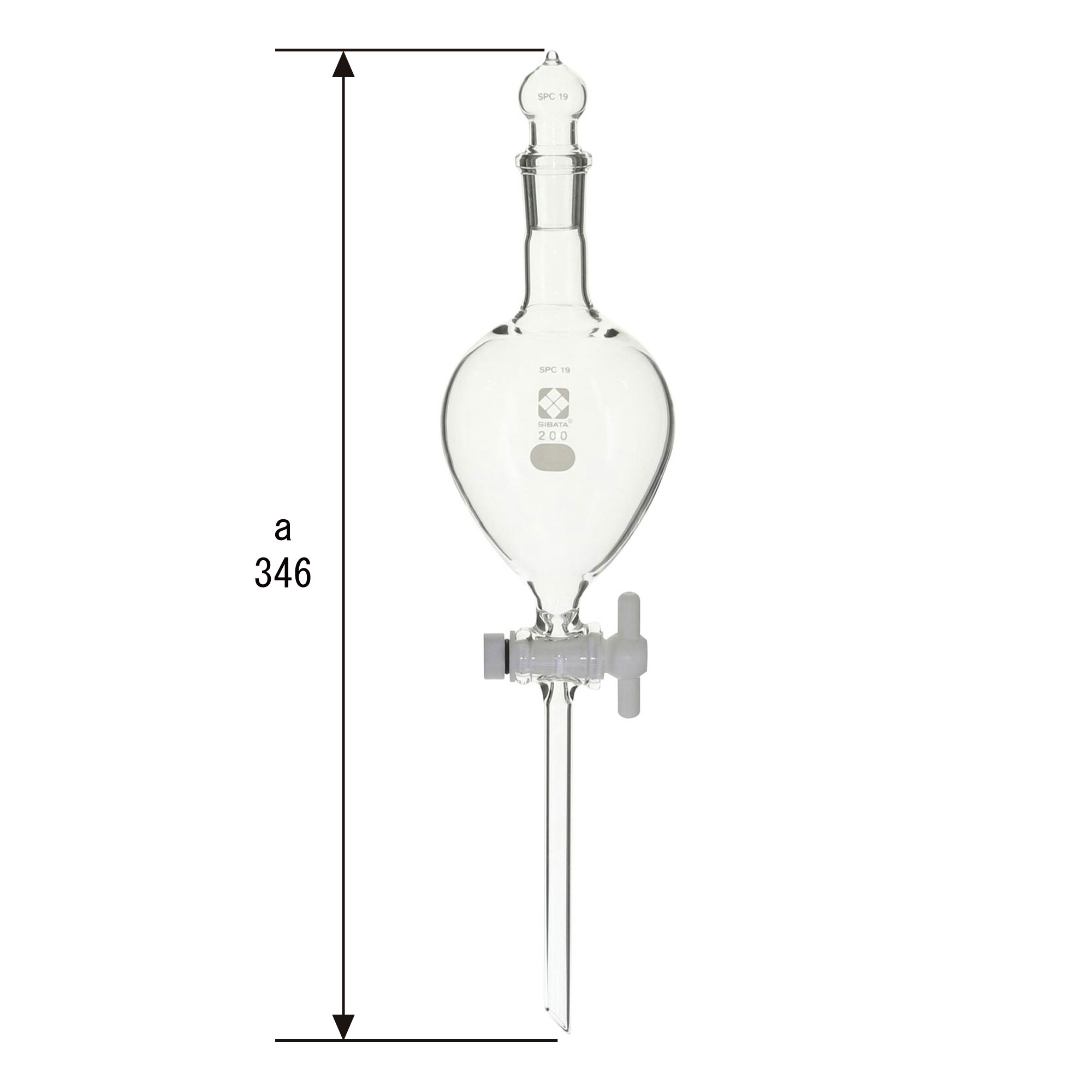 SPC分液ロート PTFEコック付 200mL - 柴田科学株式会社