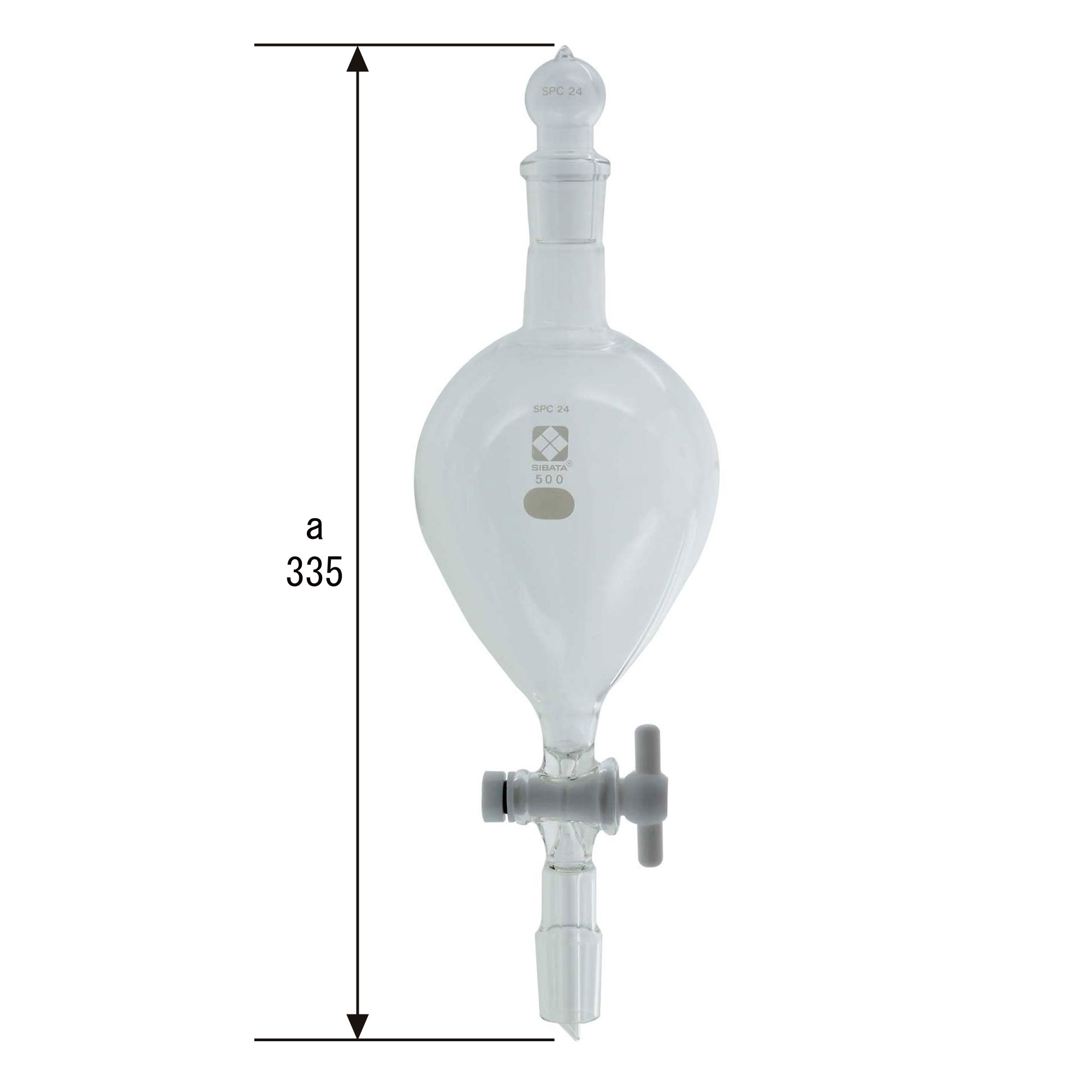 SPC分液ロート PTFEコック付 500mL SPC29-SPC24 - 柴田科学株式会社