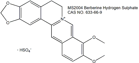 Berberine Hydrogen Sulphate 硫酸小檗碱（硫酸氢黄连素）